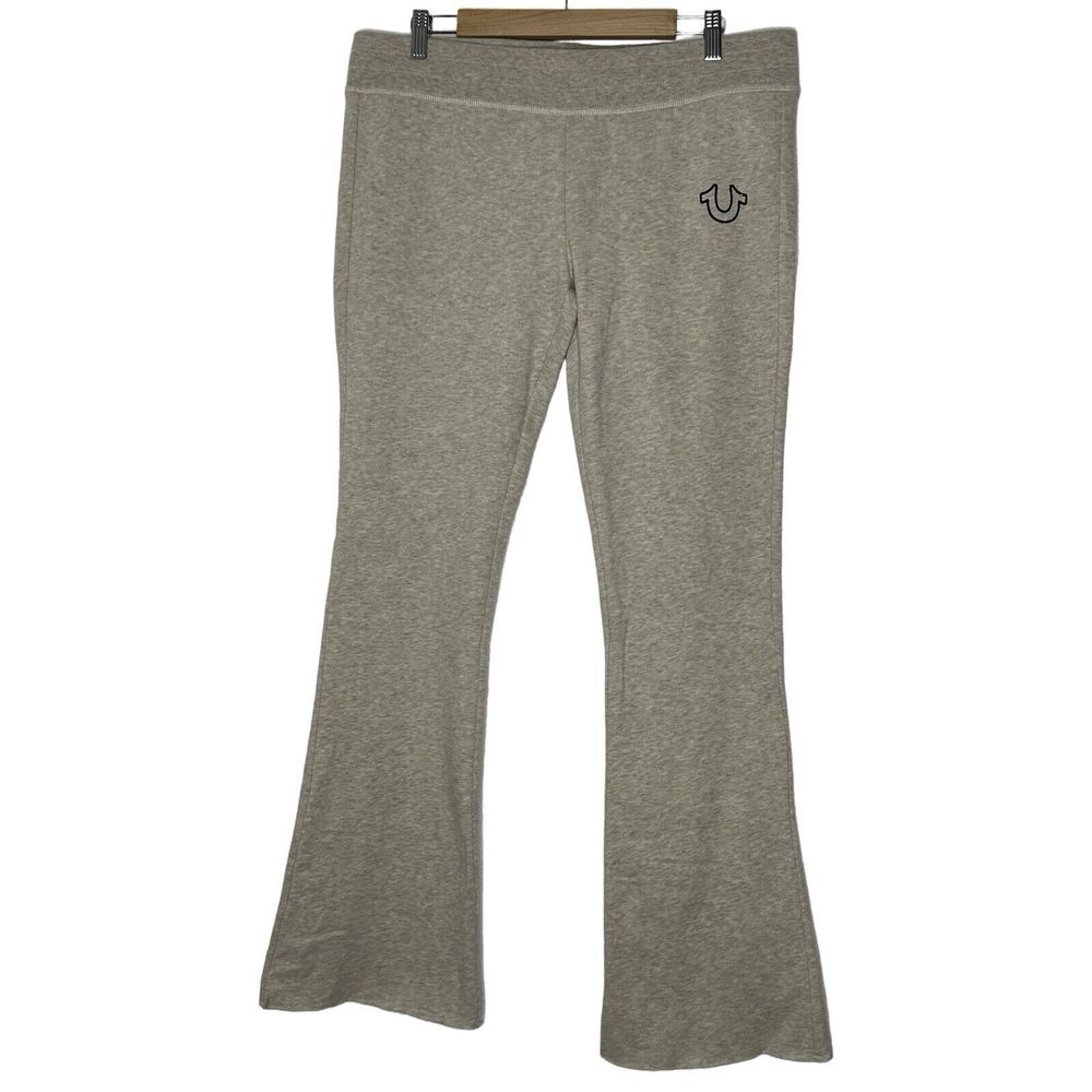 True Religion Flared Sweatpants women’s XL gray cowgirl‎ cozy